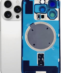 back glass with wireless magsafe magnet for iphone 16promax(white titanium)premium