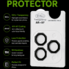 Vice World Exclusive Premium Metal Ring Camera Lens Glass Protector For iPhone 13 Pro (Black) cp1601
