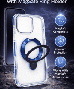 clear magsafe kickstand iphone 13 promax blue