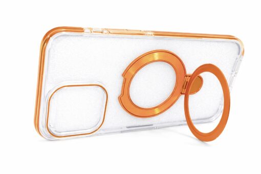 clear magsafe kickstand iphone 13 promax orange
