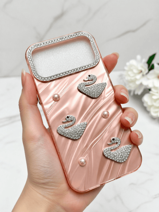 iphone 17 pro max swarovski case rose pink