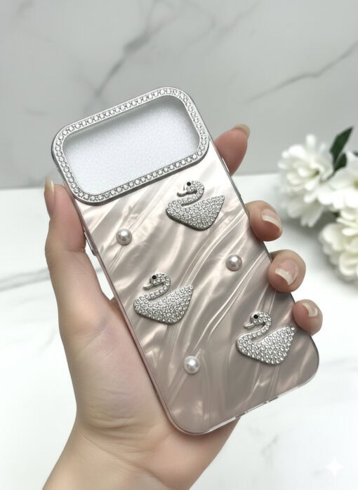iphone 17 pro max swarovski case grey