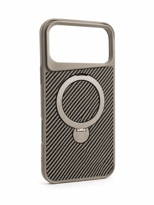 ultra strong carbon fiber magsafe kickstand case 17 pro (grey)