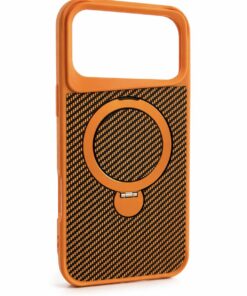 ultra strong carbon fiber magsafe kickstand case 17 promax (orange)) ultra strong carbon fiber magsafe kickstand case 17 promax (orange))