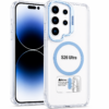 Heavy Duty Protection,MagSafe & Stylish Camera Kickstand Clear Phone Case For Samsung Galaxy S20 Ultra (Blue) vw2602